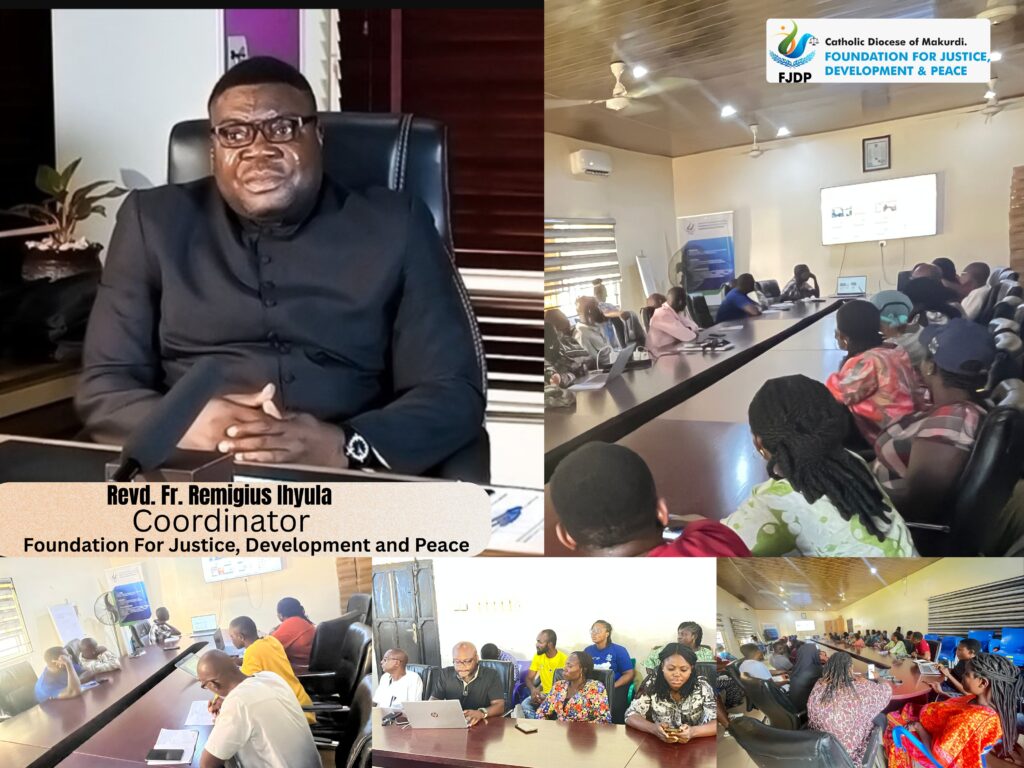Bishop of the Catholic Diocese of Makurdi Reappoints Revd. Fr. Remigius Ihyula as FJDP Coordinator